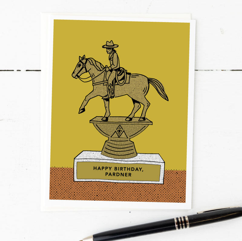 happy birthday, pardner greeting card