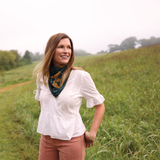 'love your neighbor' silk scarf