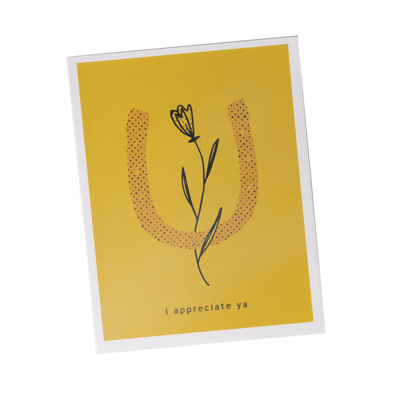 i appreciate ya greeting card