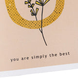 you are simply the best greeting card