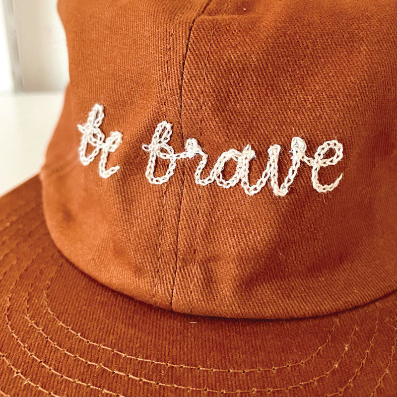 be brave chainstitch hat