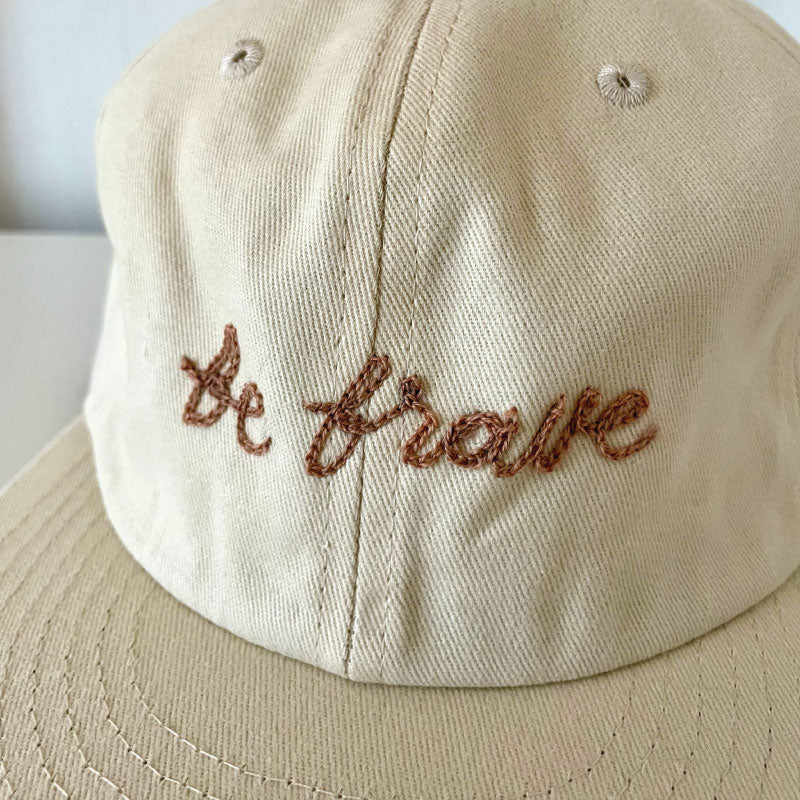 be brave chainstitch hat