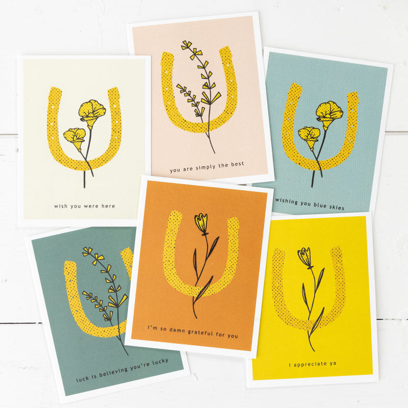 boxed set of horseshoe greeting cards