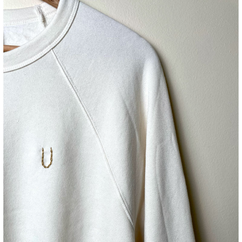 one-of-a-kind oversized sweatshirt - let yourself bloom horseshoe