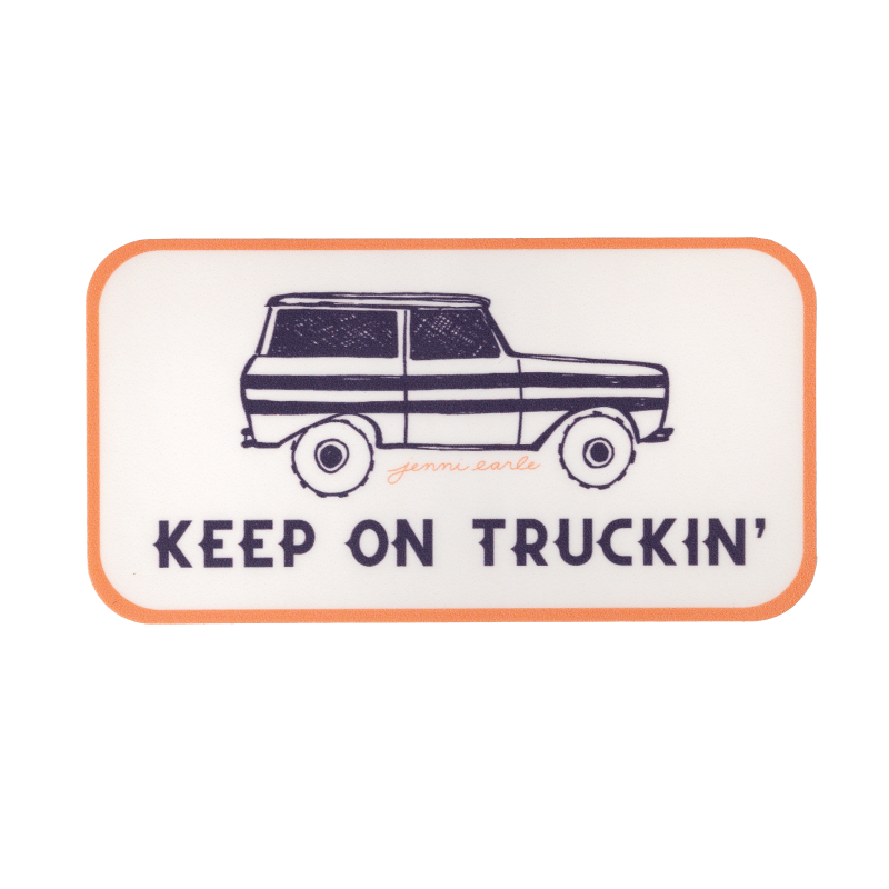 keep on truckin' sticker
