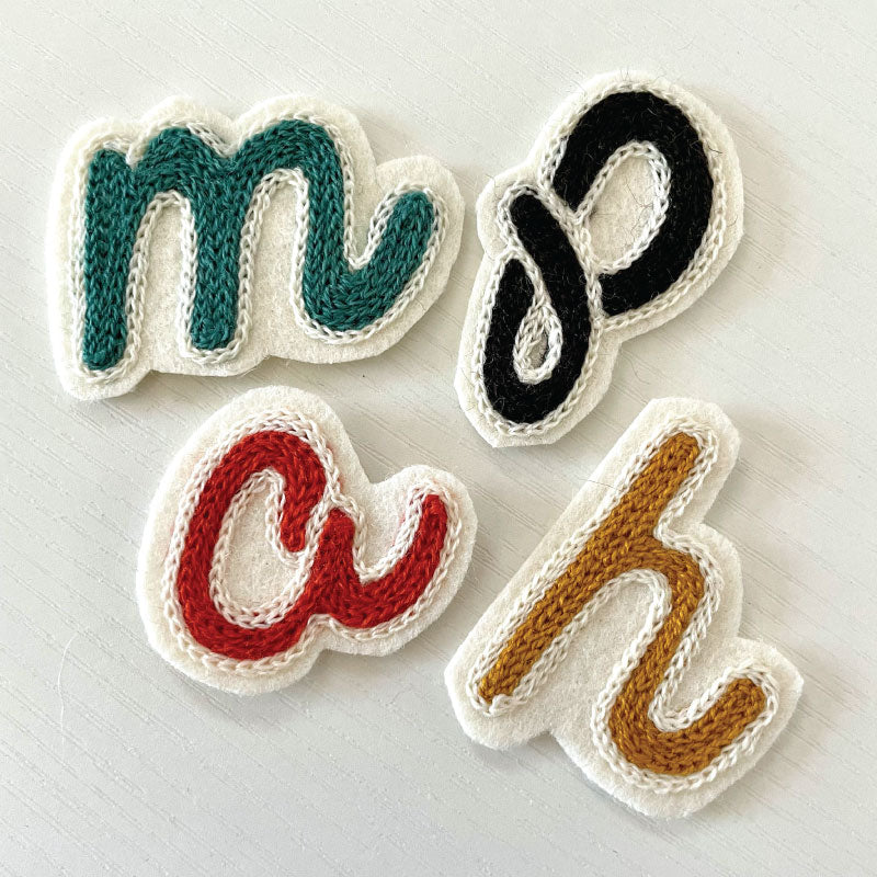 custom letter chainstitch patch