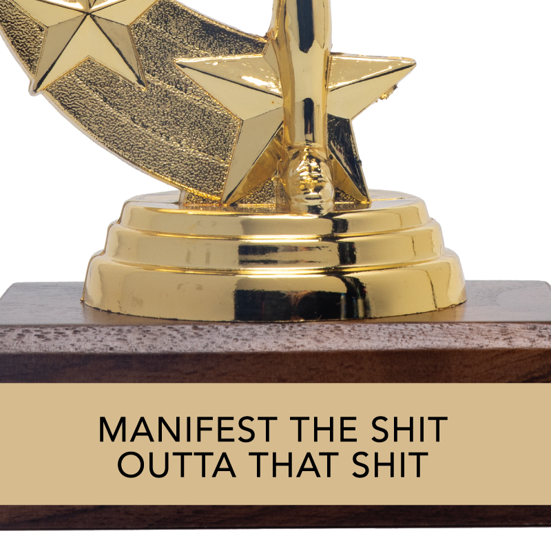 MANIFEST THE SHIT OUTTA THAT SHIT trophy