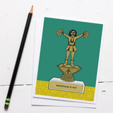menopause is hot trophy greeting card