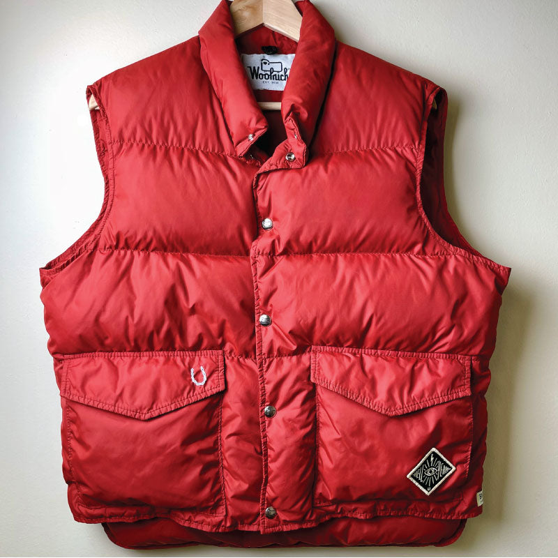 brick red vintage one-of-a-kind vest