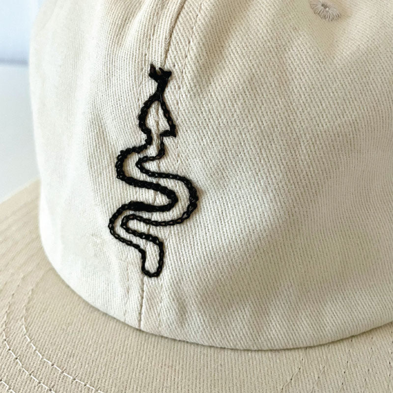 snake chainstitch hat