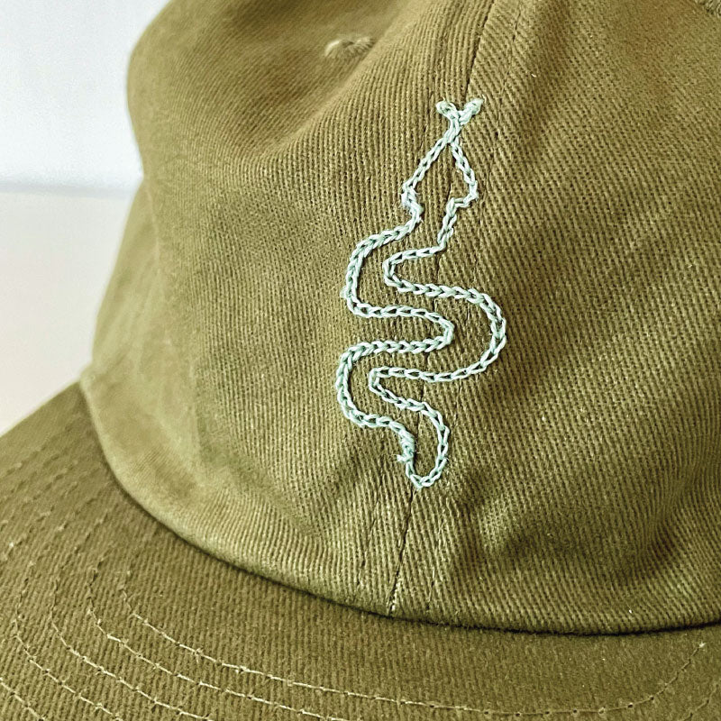 snake chainstitch hat