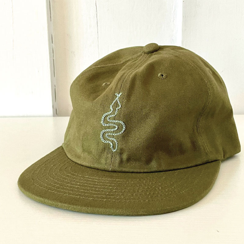 snake chainstitch hat