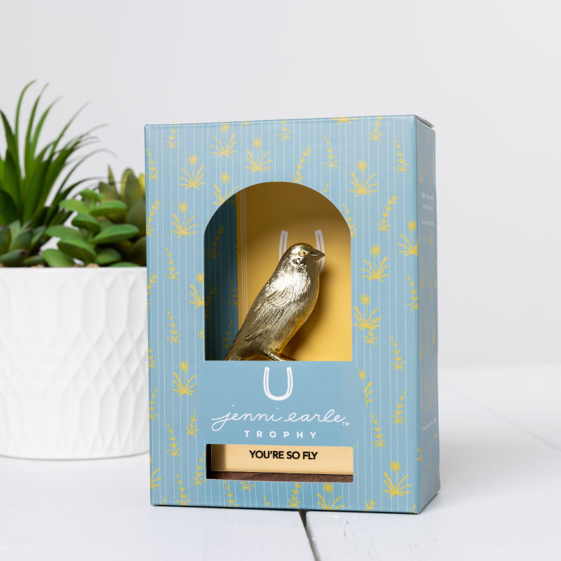a trophy a day pep talk deck + you're so fly trophy set