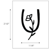 horseshoe + flower temporary tattoo