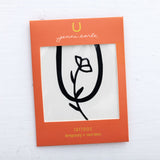 horseshoe + flower temporary tattoo
