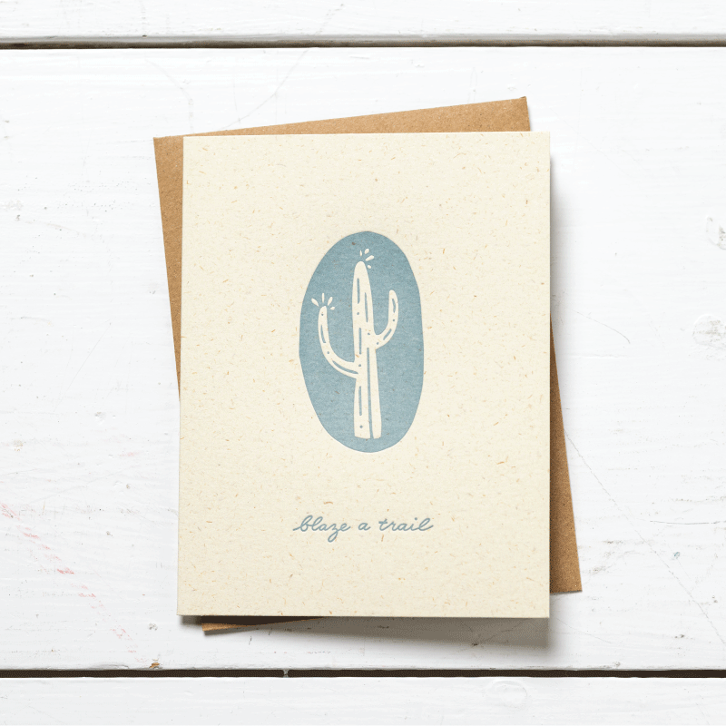 blaze a trail notecard