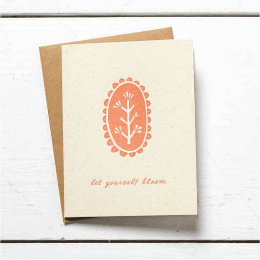 let yourself bloom notecard