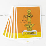 bad vibes don't go with my outfit trophy greeting card