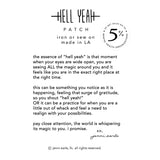 "hell yeah" woven patch