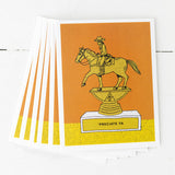'preciate ya trophy greeting card
