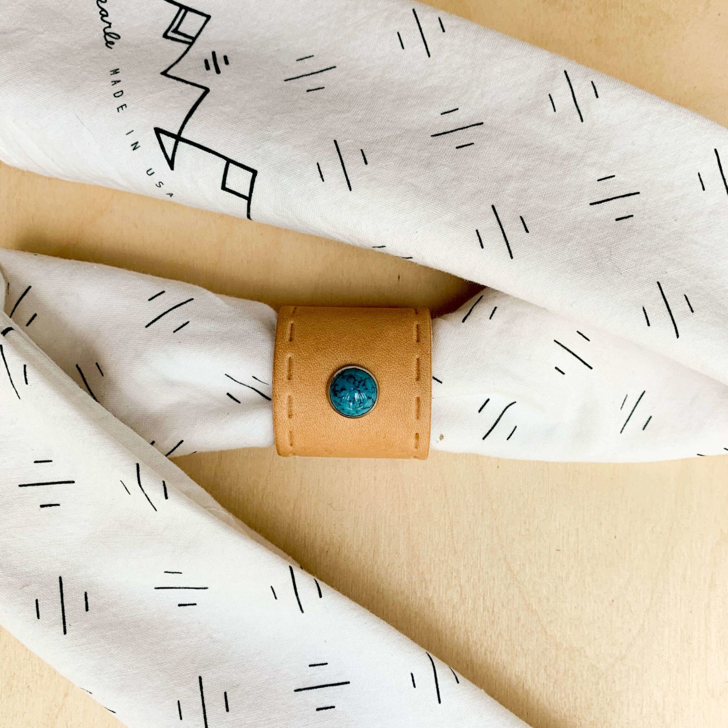 NEW: leather bandana slides