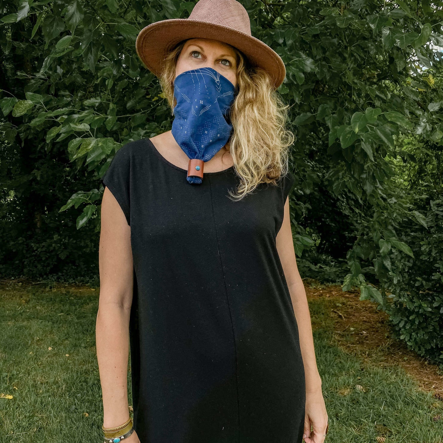 styling a bandana face mask
