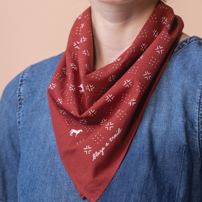 'blaze a trail' heritage bandana