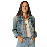 dashed + studded leather slide