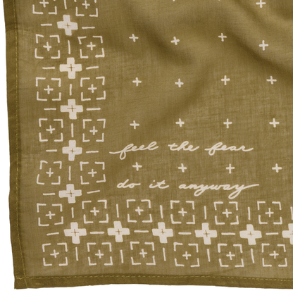 'feel the fear' voile bandana
