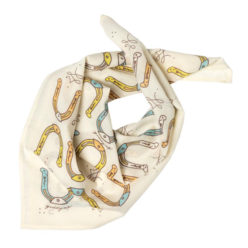 'giddy up' voile bandana - cream