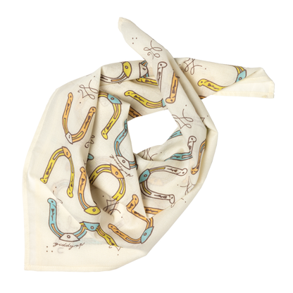 'giddy up' voile bandana - cream