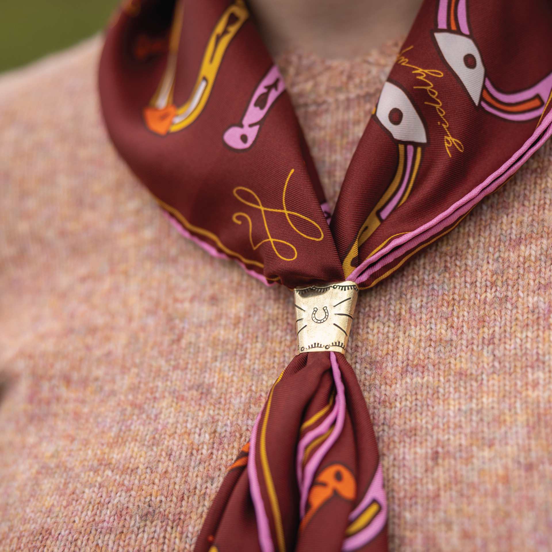 アクセサリー Edward H Bohlin Scarf Slide Indian Head Brass Bolo Bandana Slide – Jenni Earle
