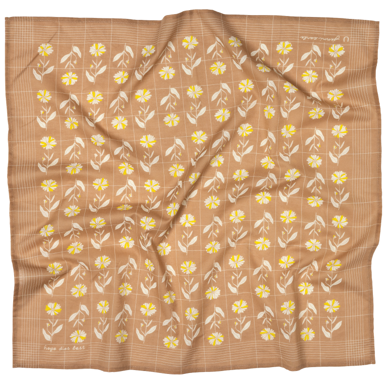 'hope dies last' voile  bandana