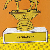 'preciate ya greeting card