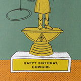 happy birthday, cowgirl greeting card