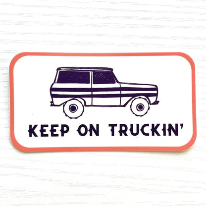 keep on truckin' sticker