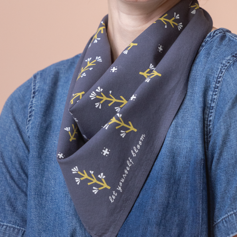 'let yourself bloom' heritage bandana