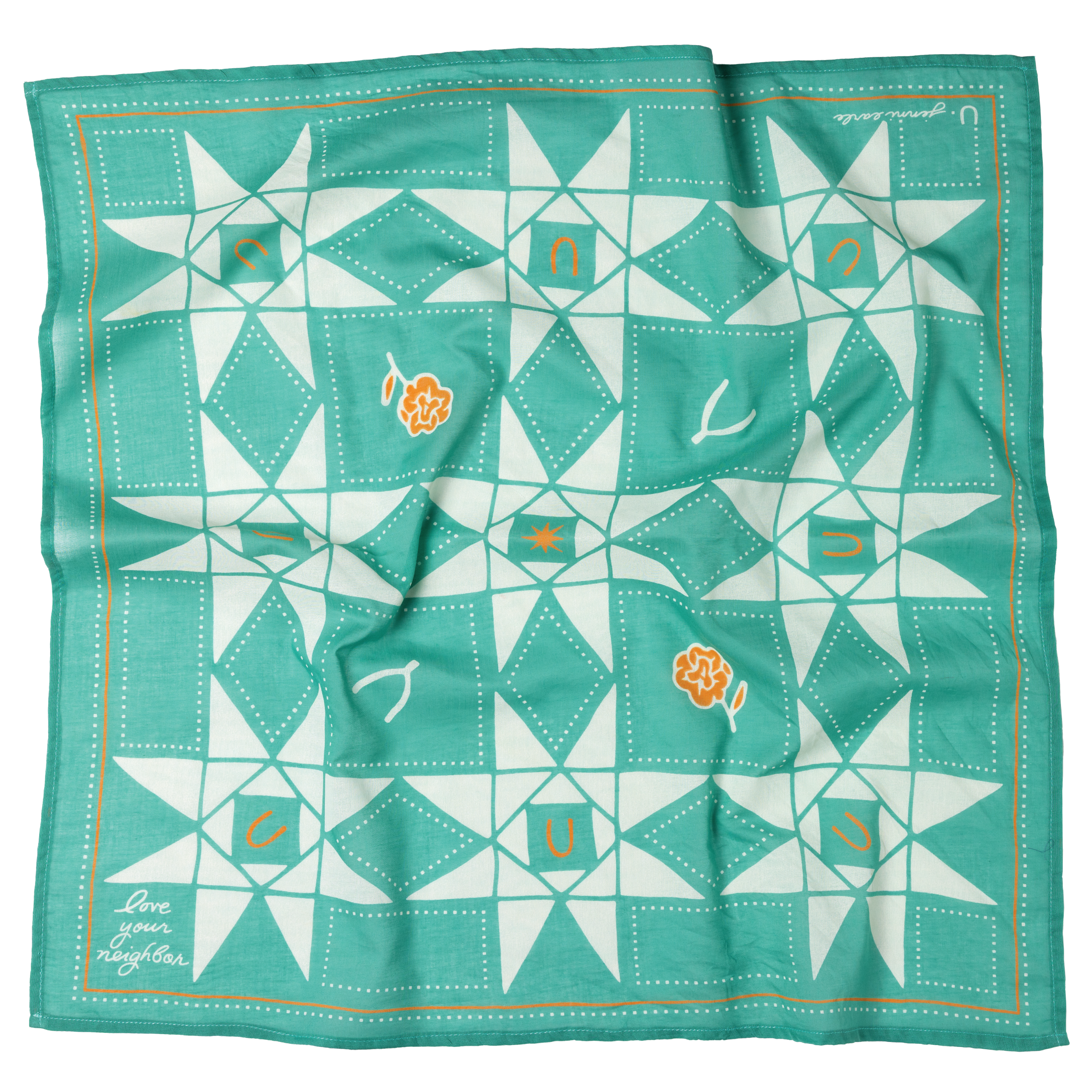 'love your neighbor' voile bandana