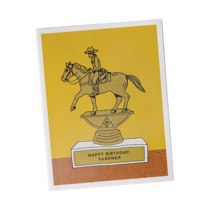 happy birthday, pardner greeting card