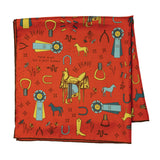 Silk Scarf 'word jumble' brickdust