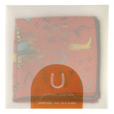 Silk Scarf 'word jumble' brickdust