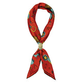 Silk Scarf 'word jumble' brickdust