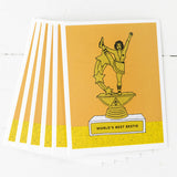 world's best bestie greeting card