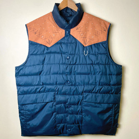 navy upcycled one-of-a-kind vest