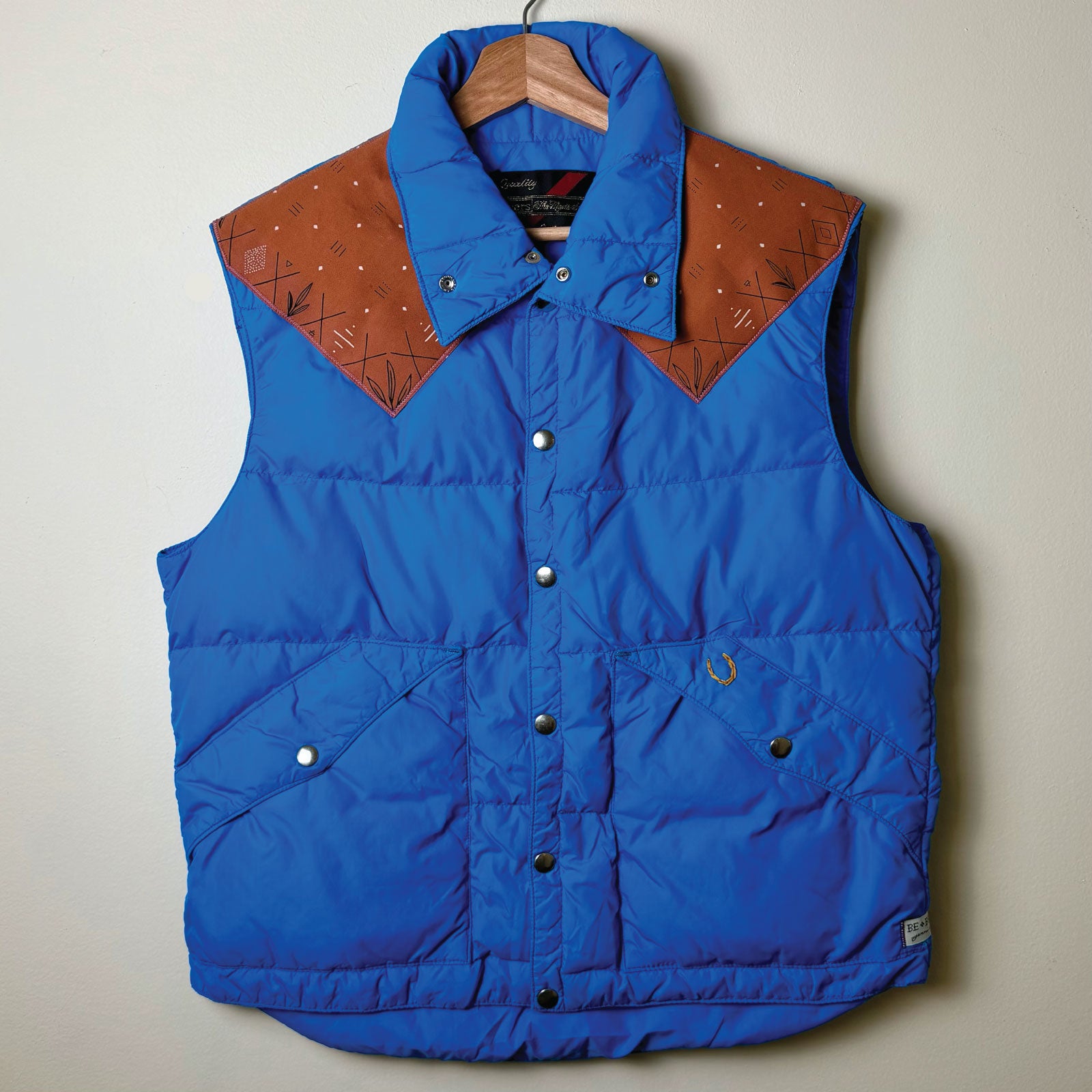 bright blue Sears brand vintage one-of-a-kind vest