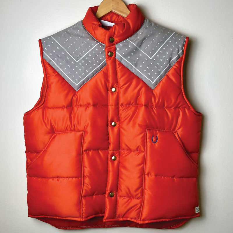 bright orange vintage one-of-a-kind vest