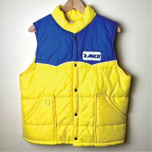 bright yellow vintage one-of-a-kind vest