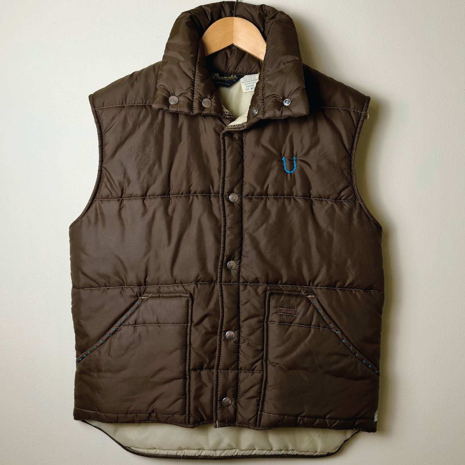 dark brown vintage Wrangler one-of-a-kind vest