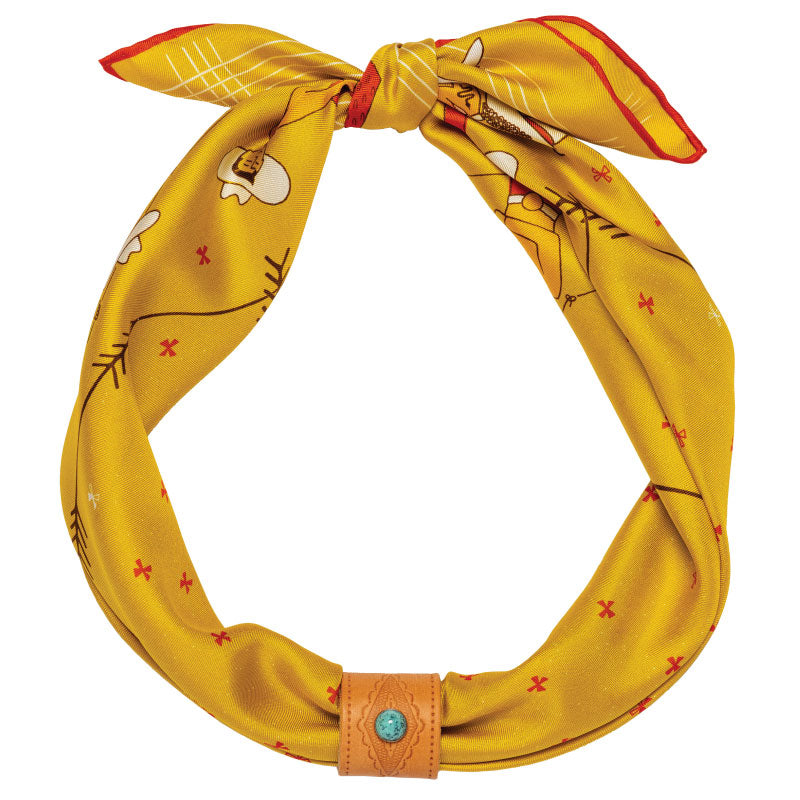 'buck up buckaroo' silk scarf