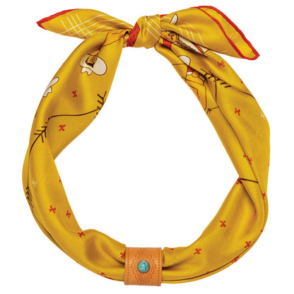 'buck up buckaroo' silk scarf